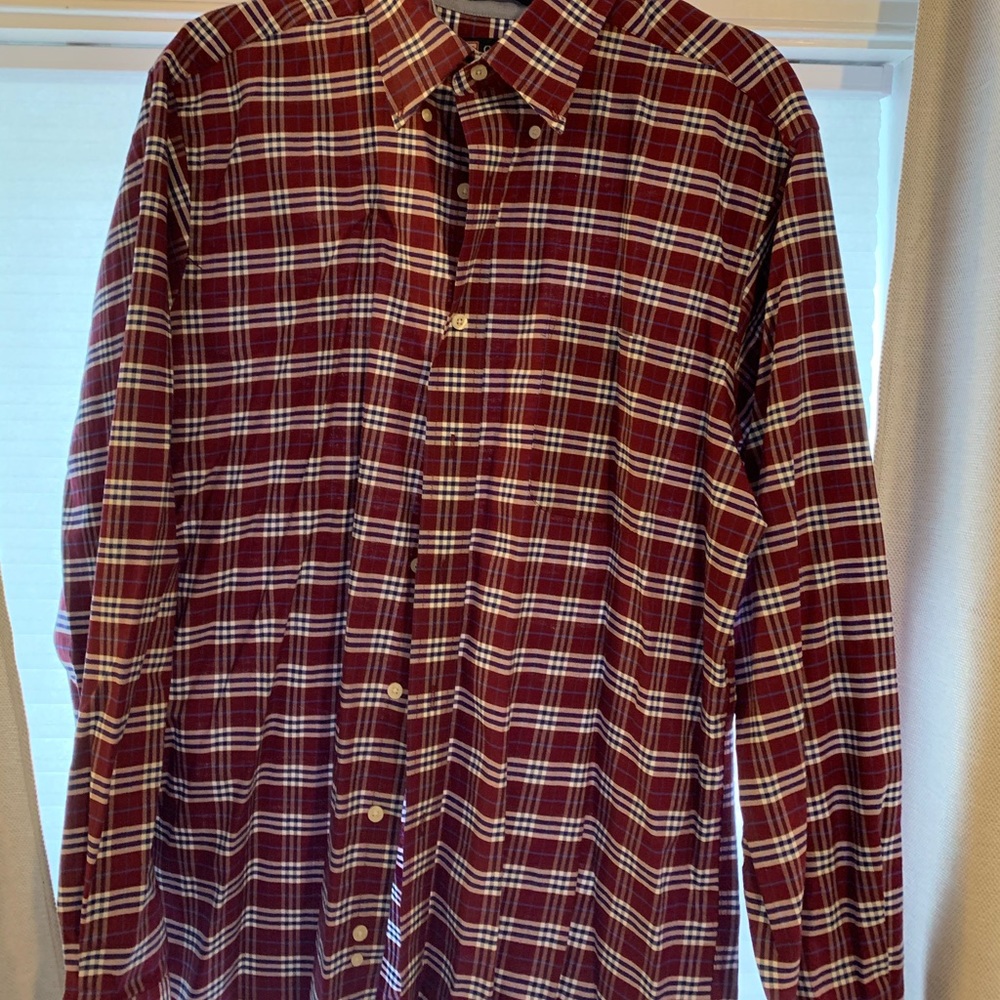 Red Plaid button down - Picture 3 of 3